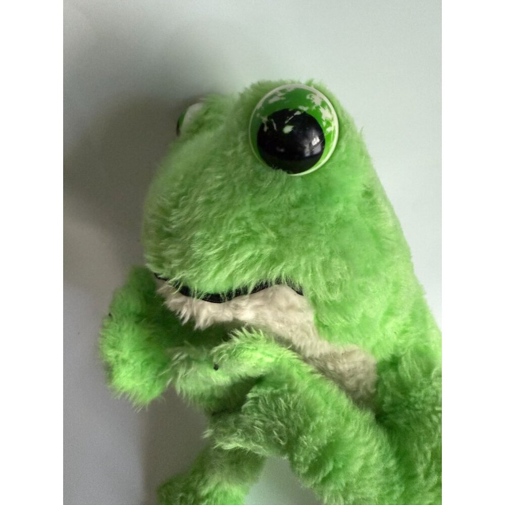 Vintage tween stuff Rushton Plush Green Frog Toy (scuffed eyes, disheveled fur) - Picture 12 of 14